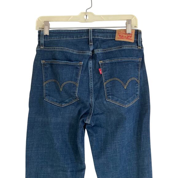 Levis 721 Blue Story High Rise Skinny Dark Wash Tailored Stretchy Jeans Size 29 - Picture 6 of 15